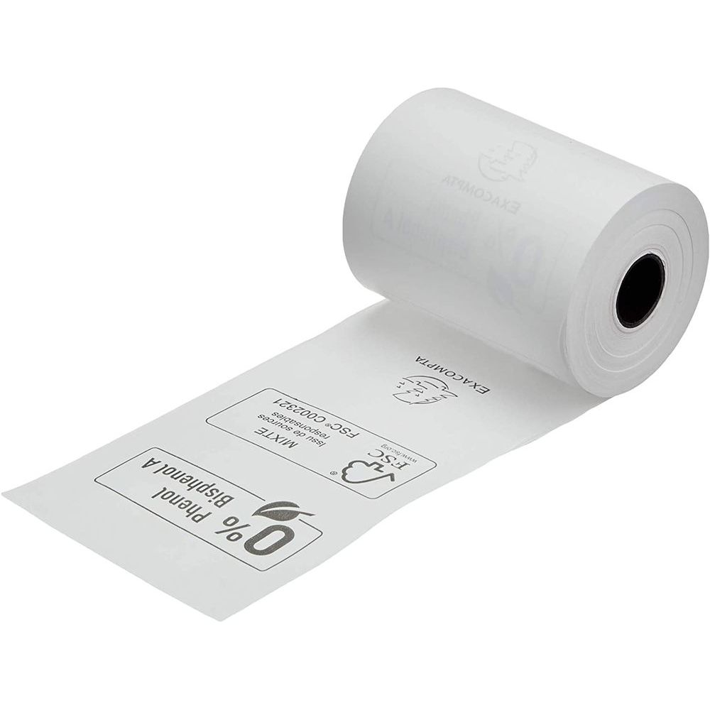 Exacompta - 60 Bobines pour TPE - papier thermique 57 x 50 x 12 mm - sans  Bisphénol A Pas Cher