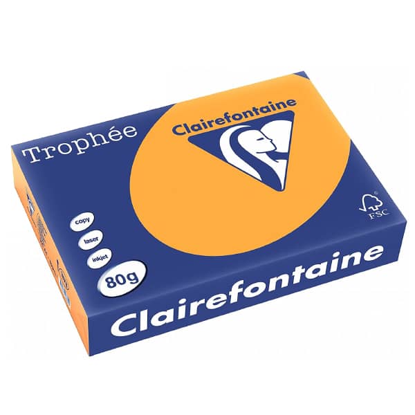 Clairefontaine Trophée papier couleur, A4, 80 g, 500 feuilles