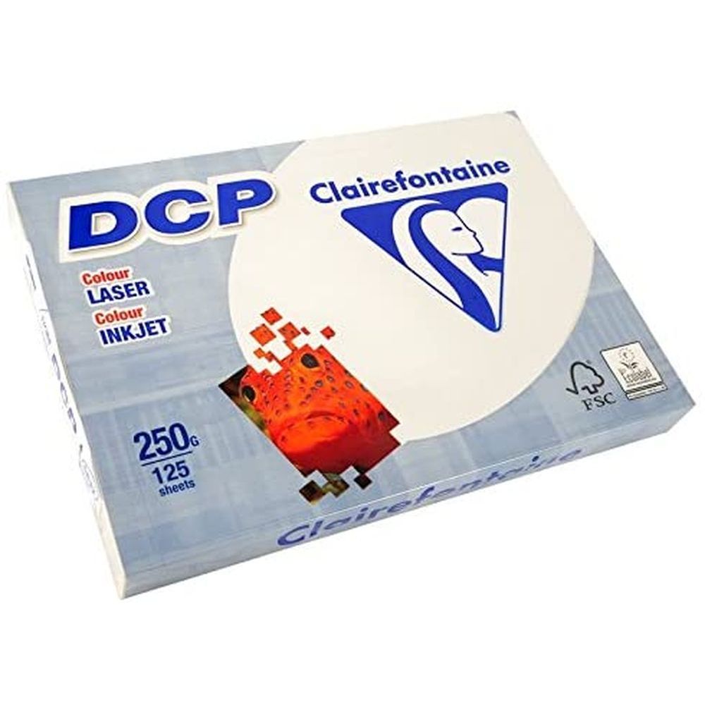 250 g/m² A4 Papier d'impression standard Papier et étiquettes  Clairefontaine DCP 1 boîte de 625 feuilles A4 - 250 g/m²