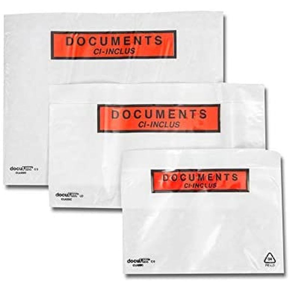 Pochette porte document adhésive - Format A5