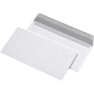 Boîte de 500 enveloppes DL 110x220mm blanc 75 g auto-adhésive
